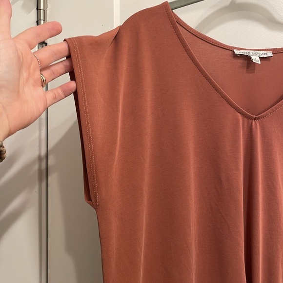 Terracotta modal tied tee - Picture 4 of 6